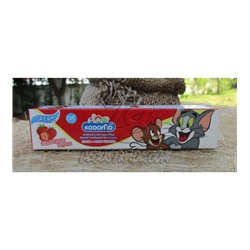 Детская зубная паста «Клубника» от Kodomo, Strawberry Toothpaste For Kids, 40 гр