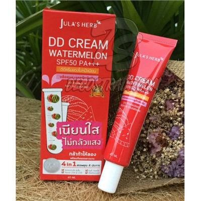 DD крем с экстрактом арбуза и защитой от солнца SPF 50 PA+++ от Jula'S Herb, DD Cream Watermelon SPF 50 PA+++, 40 мл