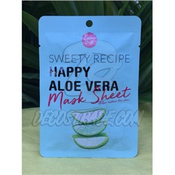 Успокаивающая тканевая маска с Алоэ от Cathy Doll, «Sweety Recipe» Happy Aloe Vera Mask Sheet, 25 гр