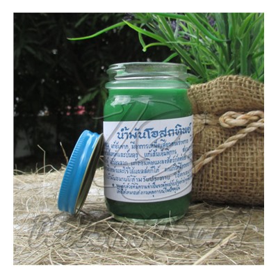 Тайский бальзам зеленый, Thai Label Balm Green, 100 гр