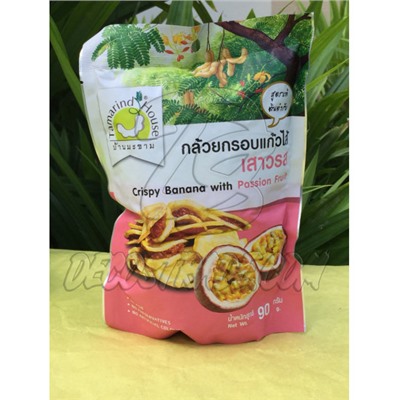 Банановые чипсы с джемом из тамаринда и маракуйи, Tamarind House Crispy Banana with Passion Fruit, 90 гр