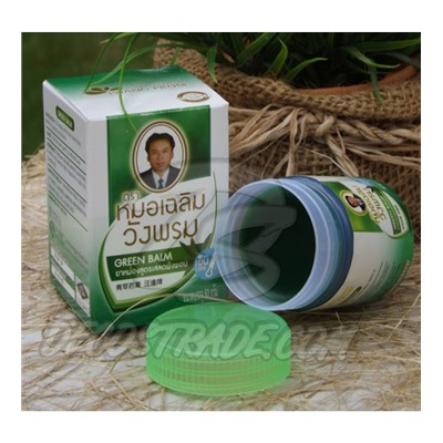 Тайский бальзам зеленый (охлаждающий) от Wangprom Herb, Green Balm, 50 гр