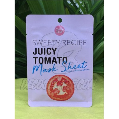 Осветляющая тканевая маска с Томатом от Cathy Doll, «Sweety Recipe» Juicy Tomato Mask Sheet, 25 гр