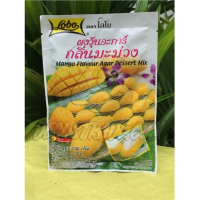 Для приготовления тайского желе «Манго» на основе агар-агара от Lobo, Mango Flavor Agar Dessert Mix, 130 гр