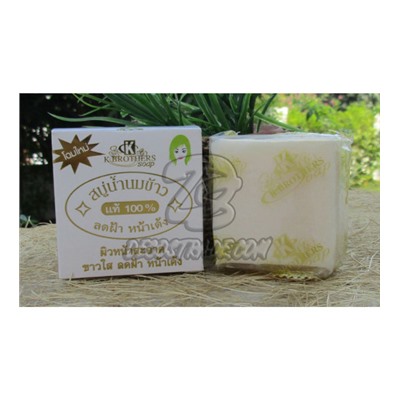 Натуральное кокосовое мыло на рисовом молочке от K.BROTHERS, Pure Milky Jasmine Rie Soap, 60 гр