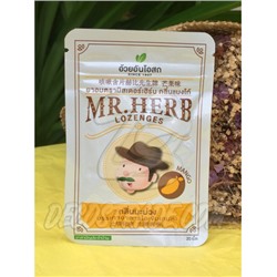 Травяные леденцы от кашля «Манго» от Mr. Herb, Lozenges Mango Relieves Cough, 20 шт.